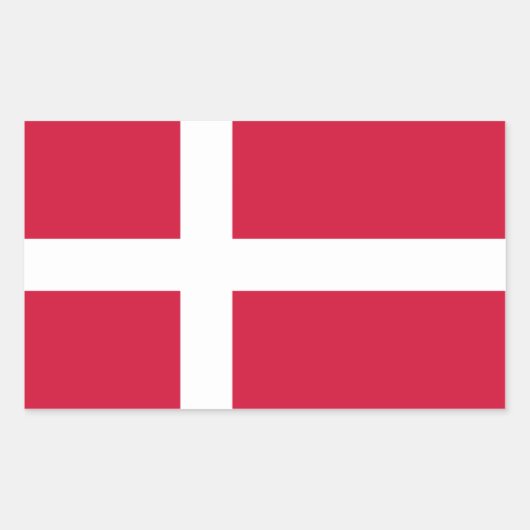 Denemarken/Denemarken/Deen-vlag Rechthoekige Sticker (Voorkant)