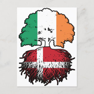 Denemarken Denemarken Denemarken Ierland - vlag ov Briefkaart