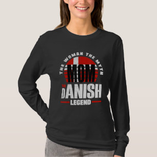 Denemarken Denemarken Denemarken Vlagmoeder T-shirt