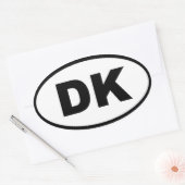 Denemarken - DK - Europees Ovale Sticker (Envelop)