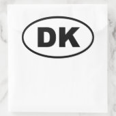 Denemarken - DK - Europees Ovale Sticker (Tas)
