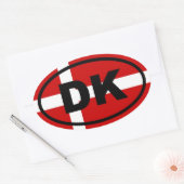Denemarken - DK - Europees Ovale Sticker (Envelop)