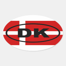 Denemarken - DK - Europees Ovale Sticker