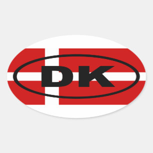 Denemarken - DK - Europees Ovale Sticker