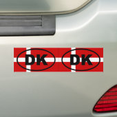 Denemarken - DK - Europese ovaal Bumpersticker (Op auto)