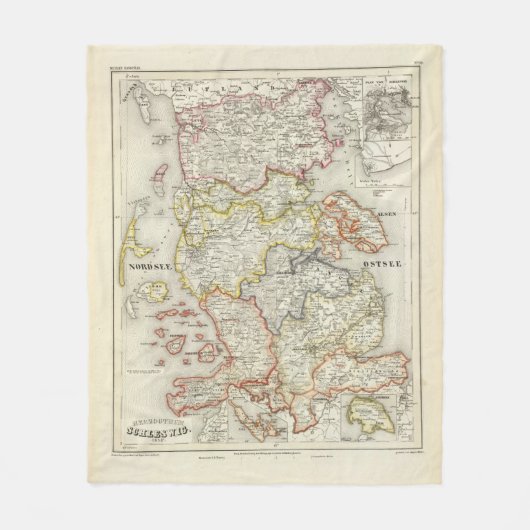 Denemarken, Duitsland 2 Fleece Deken (Voorkant)