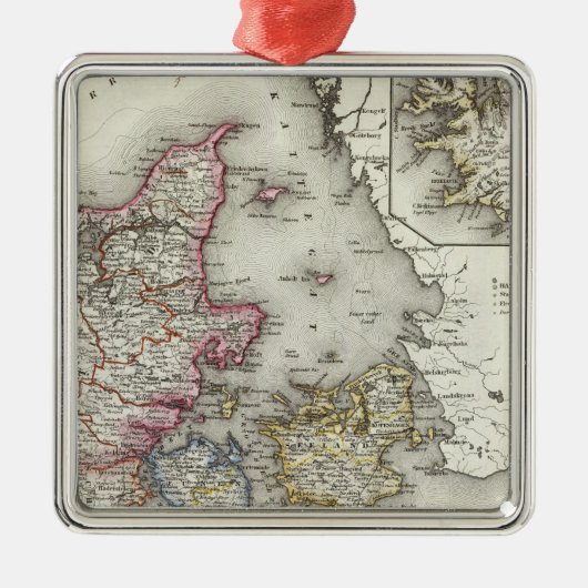 Denemarken, Duitsland Metalen Ornament (Voorkant)