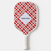 Denemarken en de Deense vlag met Jouw naam Pickleball Paddle (Voorkant)