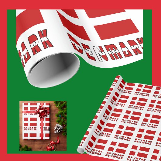 Denemarken en Deense vlag Cadeaupapier