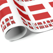 Denemarken en Deense vlag Cadeaupapier (Rol Hoek)