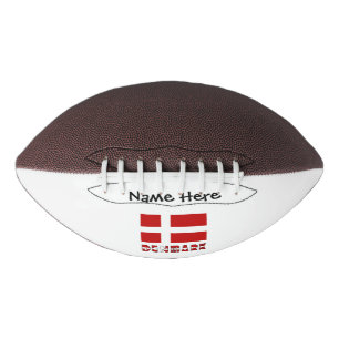 Denemarken en Deense Vlag Gepersonaliseerd American Football