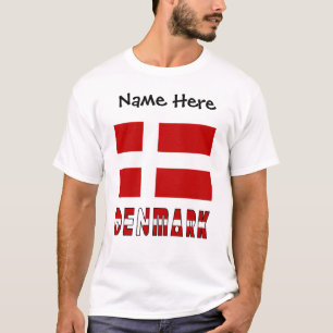Denemarken en Deense Vlag Gepersonaliseerd T-shirt
