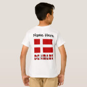 Denemarken en Deense Vlag Gepersonaliseerd T-shirt (Achterkant volledig)