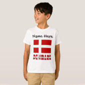 Denemarken en Deense Vlag Gepersonaliseerd T-shirt (Voorkant volledig)