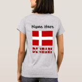 Denemarken en Deense Vlag Gepersonaliseerd  T-shirt (Achterkant)
