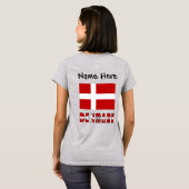 Denemarken en Deense Vlag Gepersonaliseerd  T-shirt (Achterkant volledig)