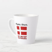 Denemarken en Deense Vlag Persoonlijk Latte Mok (Linkerhoek)