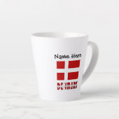 Denemarken en Deense Vlag Persoonlijk Latte Mok (Rechterhoek)