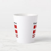 Denemarken en Deense Vlag Persoonlijk Latte Mok (Voorkant)