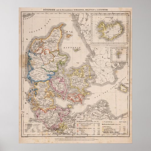 Denemarken en Duitsland Poster (Voorkant)