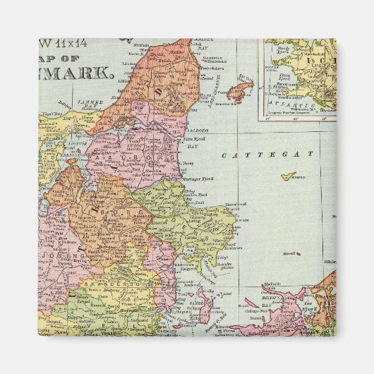 Denemarken en IJsland Magneet (Voorkant)