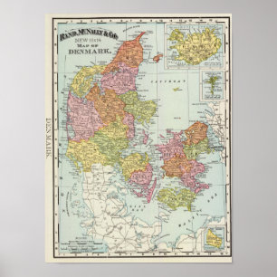 Denemarken en IJsland Poster