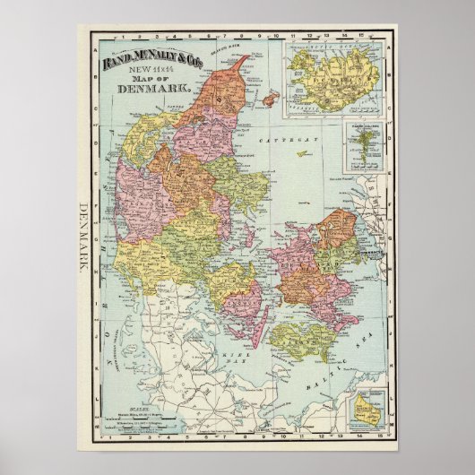 Denemarken en IJsland Poster (Voorkant)