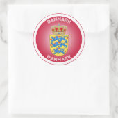 Denemarken Erfgoed Embleem Ronde Sticker (Tas)