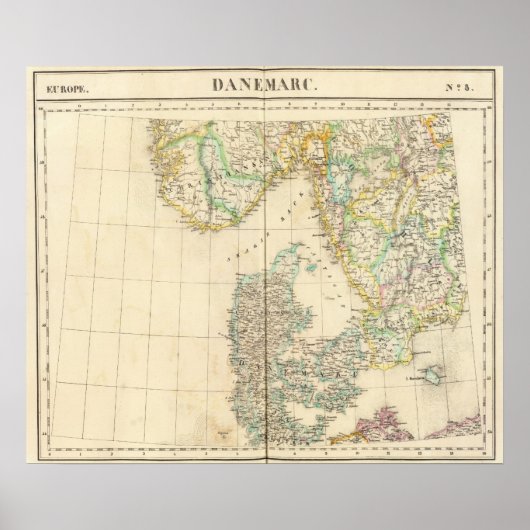 Denemarken, Europa 8 Poster (Voorkant)