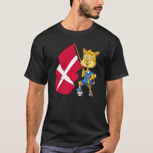 Denemarken Fan Kat T-shirt (Voorkant)