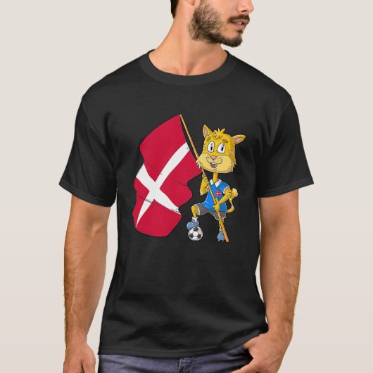 Denemarken Fan Kat T-shirt (Voorkant)