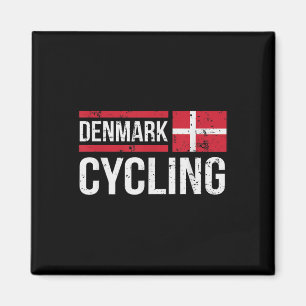 Denemarken Fietser Fietsrijden Racing Deens Magneet