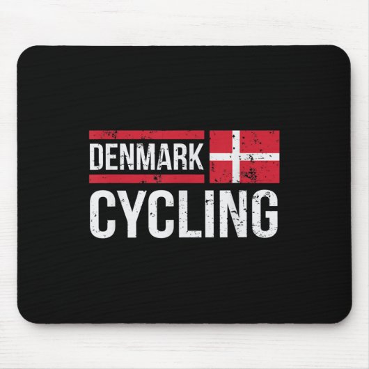 Denemarken Fietser Fietsrijden Racing Deens Muismat (Voorkant)
