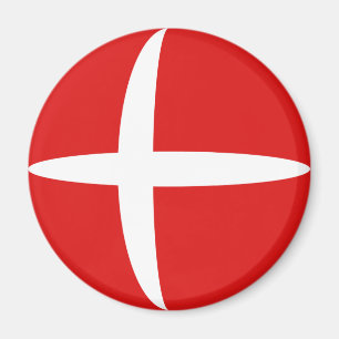 Denemarken Fisheye Flag Magnet