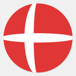 Denemarken Fisheye Vlag Sticker