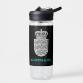 Denemarken Fitness en Deense wapenmantel / vlag Waterfles (Links)