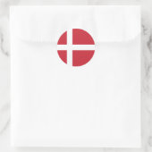 Denemarken Flag Classic ronde Sticker (Tas)