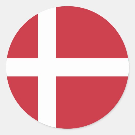 Denemarken Flag Classic ronde Sticker (Voorkant)