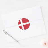 Denemarken Flag Classic ronde Sticker (Envelop)