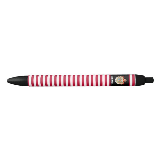 Denemarken Flag Cute Patriotic Zwarte Inkt Pen (Voorkant)