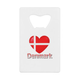 Denemarken Flag Cutout Creditkaart Flessenopener