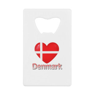 Denemarken Flag Cutout Creditkaart Flessenopener