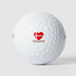 Denemarken Flag Cutout Golfballen