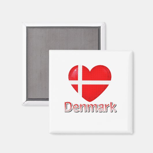 Denemarken Flag Cutout Magneet (Voorkant / Achterkant)