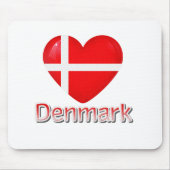 Denemarken Flag Cutout Muismat (Voorkant)