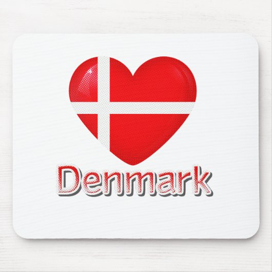 Denemarken Flag Cutout Muismat (Voorkant)