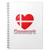 Denemarken Flag Cutout Notitieboek (Voorkant)