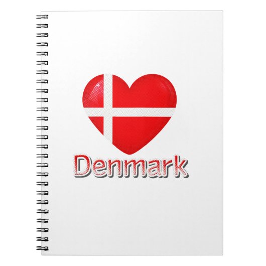 Denemarken Flag Cutout Notitieboek (Voorkant)
