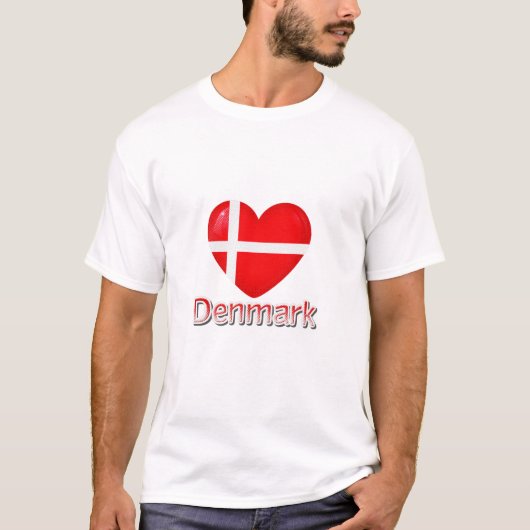 Denemarken Flag Cutout T-shirt (Voorkant)