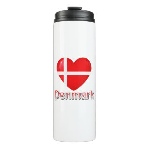 Denemarken Flag Cutout Thermosbeker